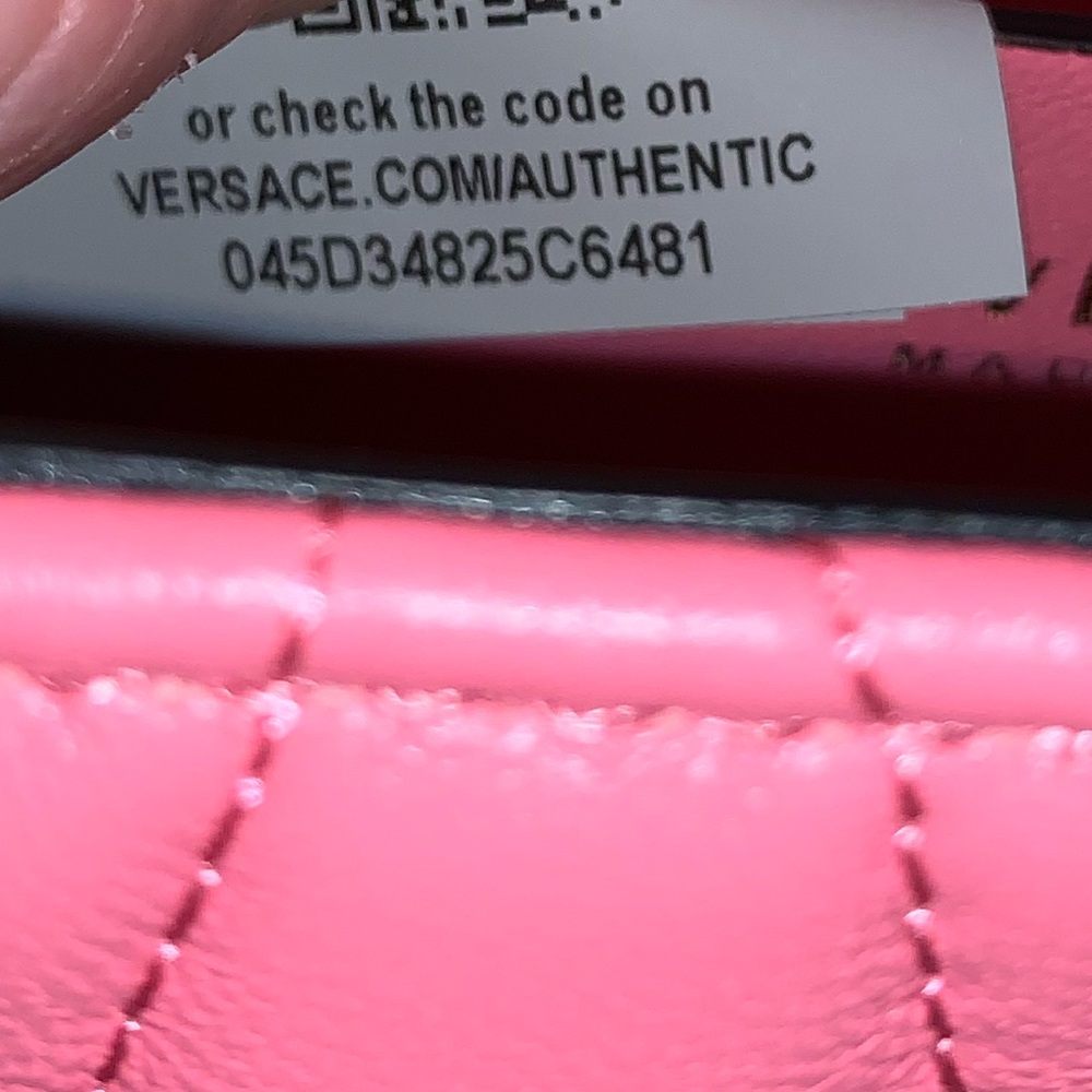 VERSACE Virtus pink quilted leather belt chain bag - Picture 8 of 9